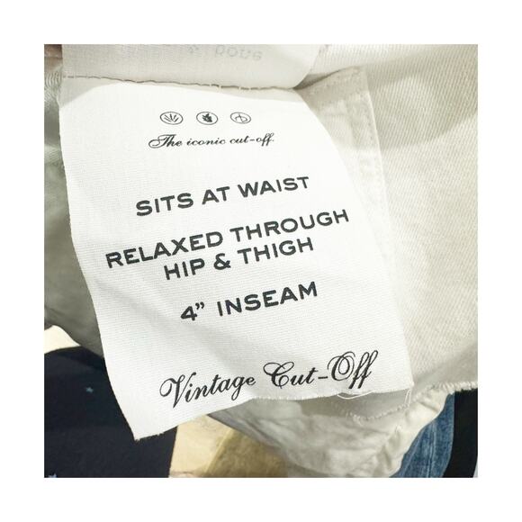 Rag & Bone Vintage Cut Off Jean Shorts Rigid Denim White Size 25 NWT - Picture 13 of 13